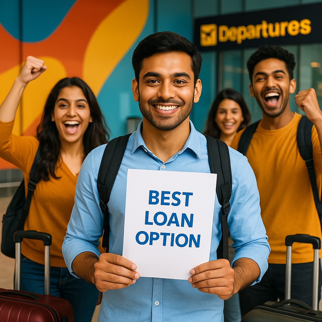 Happy Students with Loan Options